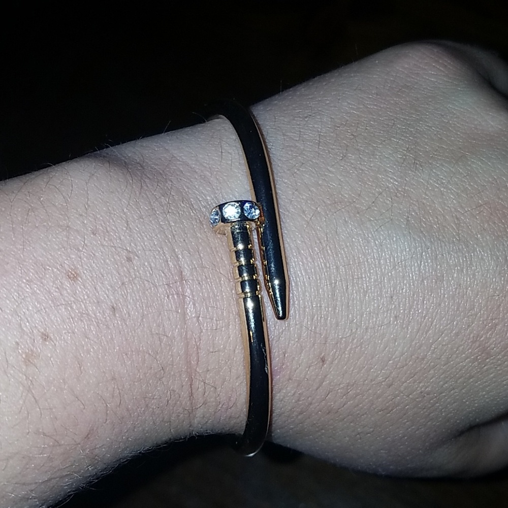 Bent nail bracelet